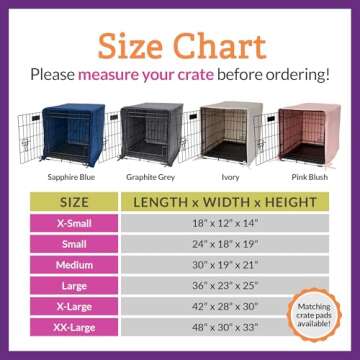 Pet Dreams Dog Crate Cover - Breathable Fabric Kennel Topper for Single-Door Crates, Fits iCrate Dog Cages 18, 24, 30, 36, 42, 48 Inches (Ivory, Small, 24")