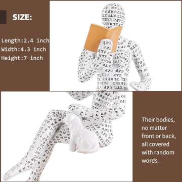 GRAPMKTG Home Decor Pulp Reading Women Thinker Statue Aesthetic Sculpture