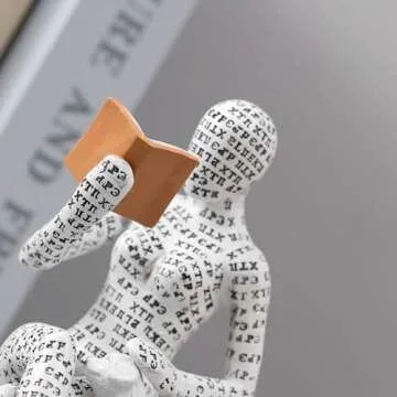 GRAPMKTG Aesthetic Women Reader Statue for Office & Home