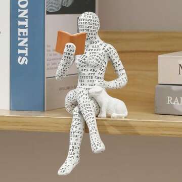 GRAPMKTG Aesthetic Women Reader Statue for Office & Home
