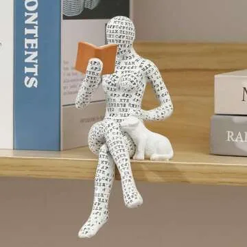 GRAPMKTG Aesthetic Women Reader Statue for Office & Home