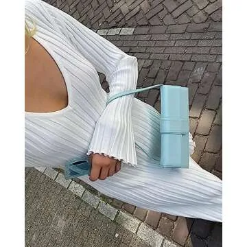 SOOKABEILA Women's Sexy Long Maxi Dress V Neck Backless Slim Fit Pencil Long Dress Bodycon Party Clubwear Dresses (G-White V Neck Knit,L)