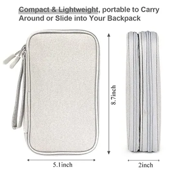 DDgro Lightweight Tech Pouch for Electronics Organization