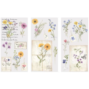 Rub on Transfers for Crafts and Furniture | 3 Design Sheets 6”x 12” | Home Decor Transfers | Fur...