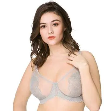HSIA Lace Unlined Breast Minimizer Bra for Women 36DDD