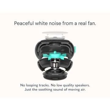SNOOZ Smart White Noise Sound Machine - Real Fan Inside for Non-Looping White Noise, Sleep Aid for Adults, Travel, Sleeping, Bedroom, Portable, Baby Registry Essential - Charcoal