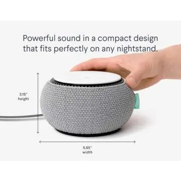 SNOOZ Smart White Noise Sound Machine - Real Fan Inside for Non-Looping White Noise, Sleep Aid for Adults, Travel, Sleeping, Bedroom, Portable, Baby Registry Essential - Charcoal