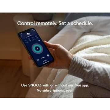 SNOOZ Smart White Noise Sound Machine - Real Fan Inside for Non-Looping White Noise, Sleep Aid for Adults, Travel, Sleeping, Bedroom, Portable, Baby Registry Essential - Charcoal