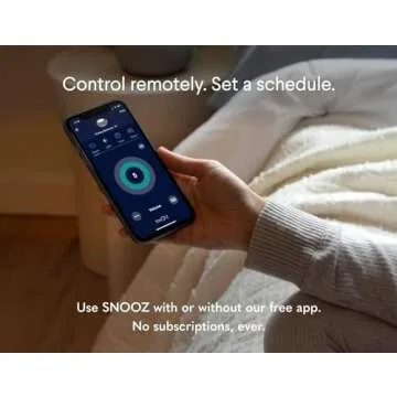 SNOOZ Smart White Noise Sound Machine - Real Fan Inside for Non-Looping White Noise, Sleep Aid for Adults, Travel, Sleeping, Bedroom, Portable, Baby Registry Essential - Charcoal