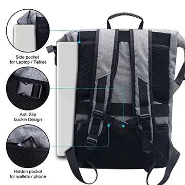 ITSHINY Waterproof Laptop Travel Backpack, Large Capacity Business Computer Backpacks for Men and Women