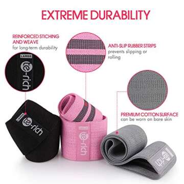 Te-Rich Non-Slip Resistance Bands for Home Workouts