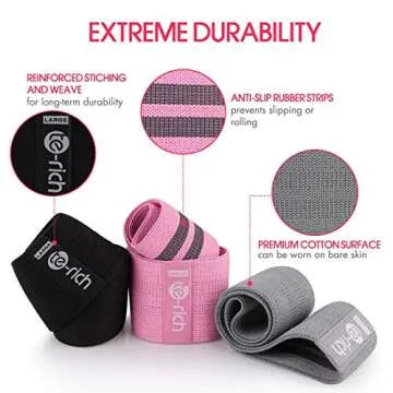 Te-Rich Non-Slip Resistance Bands for Home Workouts