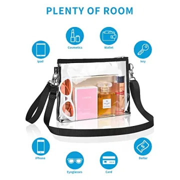 Bagenius Stadium Approved Clear Purse for Women