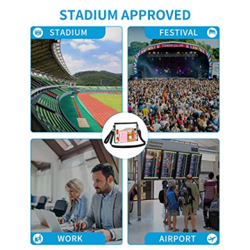 Bagenius Stadium Approved Clear Purse for Women