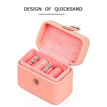 Afzos Mini Travel Ring Box - Compact Jewelry Organizer for Girls