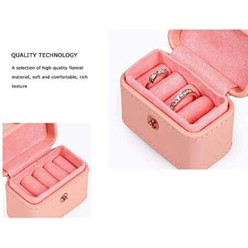 Compact Afzos Ring Box Mini Jewelry Organizer for Travel