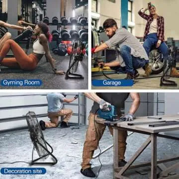 BILT HARD 20" High Velocity Floor Fan, 4600 CFM 3-Speed Industrial Shop Fan with Wall-Mounting System, Heavy Duty Metal Fan for Garage Workshop and Warehouse, 2 Pack