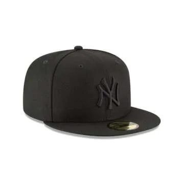 New Era 59Fifty Hat MLB Basic New York Yankees Black/Black Fitted Baseball Cap (7)