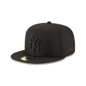 New Era 59Fifty Hat MLB Basic New York Yankees Black/Black Fitted Baseball Cap (7)