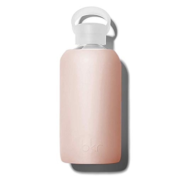 bkr Little Smooth - Reusable Glass Water Bottle - 16oz - Chic, Spill-Proof & Eco-Friendly