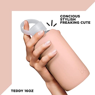 Stylish bkr Little Smooth 16oz Glass Water Bottle