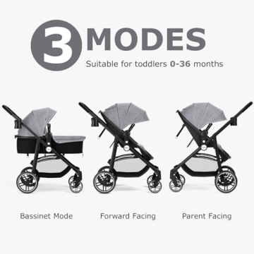 INFANS 2 in 1 Baby Stroller for Infants with Canopy