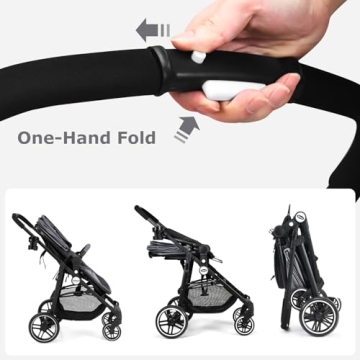 INFANS 2 in 1 Baby Stroller for Infants with Canopy