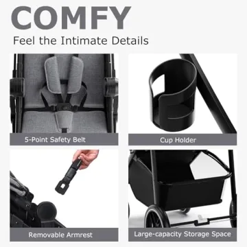 INFANS 2 in 1 Baby Stroller for Infants with Canopy