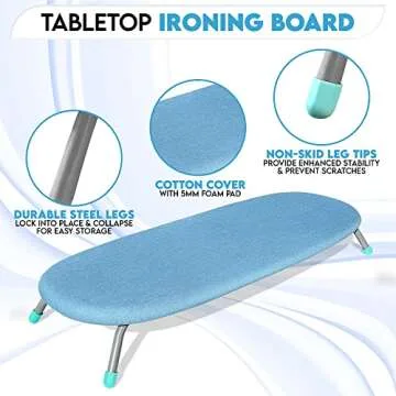 Ululah Mini Ironing Board for Compact Spaces