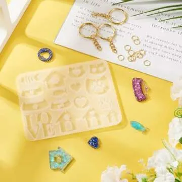 Beadthoven DIY Keychain Silicone Molds Kit for Crafting