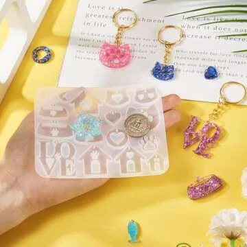 Beadthoven DIY Keychain Silicone Molds Kit for Crafting