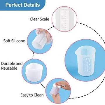 Silicone Measuring Cups for Resin Kit – Precise Mixing Tools