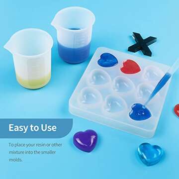 Silicone Measuring Cups for Resin Kit – Precise Mixing Tools