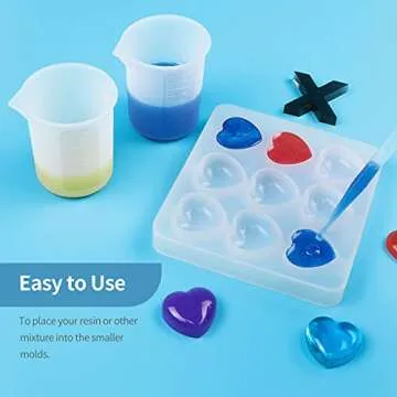 Silicone Measuring Cups for Resin Kit – Precise Mixing Tools