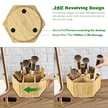 Bamboo Pencil Holder for Art Supplies and School