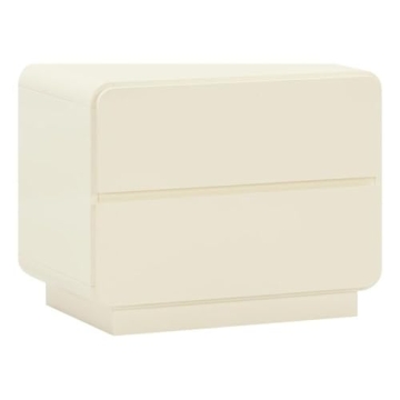 Handmade Sagura Cream Nightstand - Elegant Soft Close Drawers