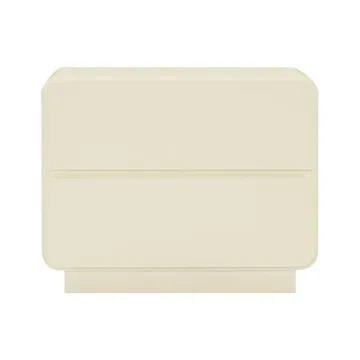 Handmade Sagura Cream Nightstand Soft Close Drawers