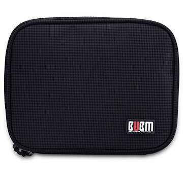 BUBM Travel Cable Organizer for Cords and Accessories Black