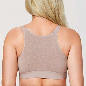 Gratlin Women's Plus Size Nursing Bra Sports Maternity Support Cotton Breastfeeding Bras Cameo Gray ...