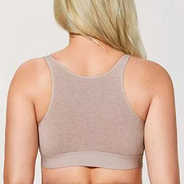 Gratlin Women's Plus Size Nursing Bra Sports Maternity Support Cotton Breastfeeding Bras Cameo Gray ...