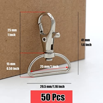 YAKA 50 Pack Premium Metal Lobster Claw Clasps for Crafting