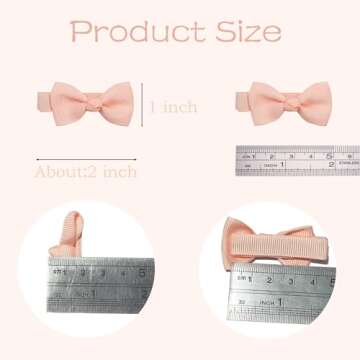CÉLLOT Baby Girls Hair Clips 25PCS Fully Lined Tiny 2" Hair Bows Alligator Clips for Infants Toddle...