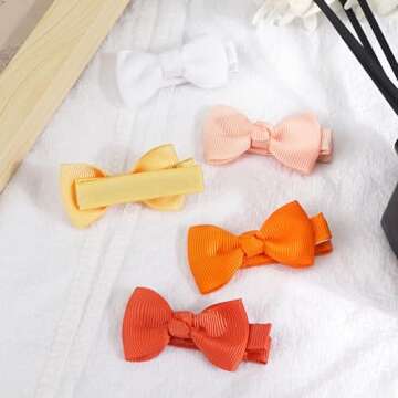 CÉLLOT Baby Girls Hair Clips 25PCS Fully Lined Tiny 2" Hair Bows Alligator Clips for Infants Toddlers