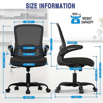 Comfy Ergonomic Office Chair with Adjustable Lumbar Support