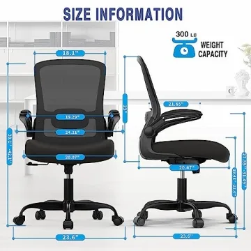 Comfy Ergonomic Office Chair with Adjustable Lumbar Support