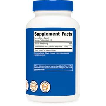 Nutricost TMG 750mg for Enhanced Wellness - 120 Capsules