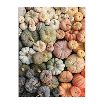Galison Heirloom Pumpkins Puzzle, 1000 Pieces, 27” x 20” – Difficult Jigsaw Puzzle Featuring S...