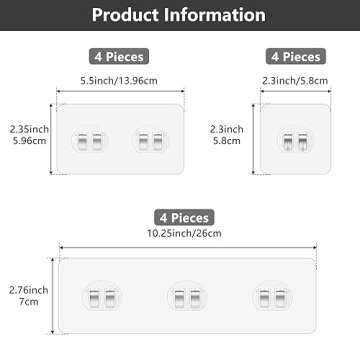 Spiglamm 12 Pack Shower Caddy Adhesive Hooks Replacement, Shower Shelf Adhesive Replacement, Strong ...