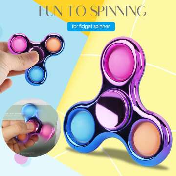 FIGROL Fidget Spinner 3 Pack for Kids - Stress Relief Toys