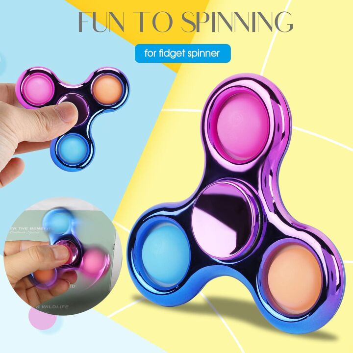 FIGROL Fidget Spinner 3 Pack for Kids - Stress Relief Toys